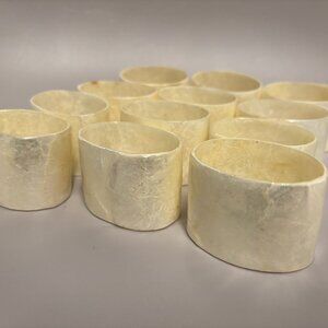 Elegant capiz napkin holders/12